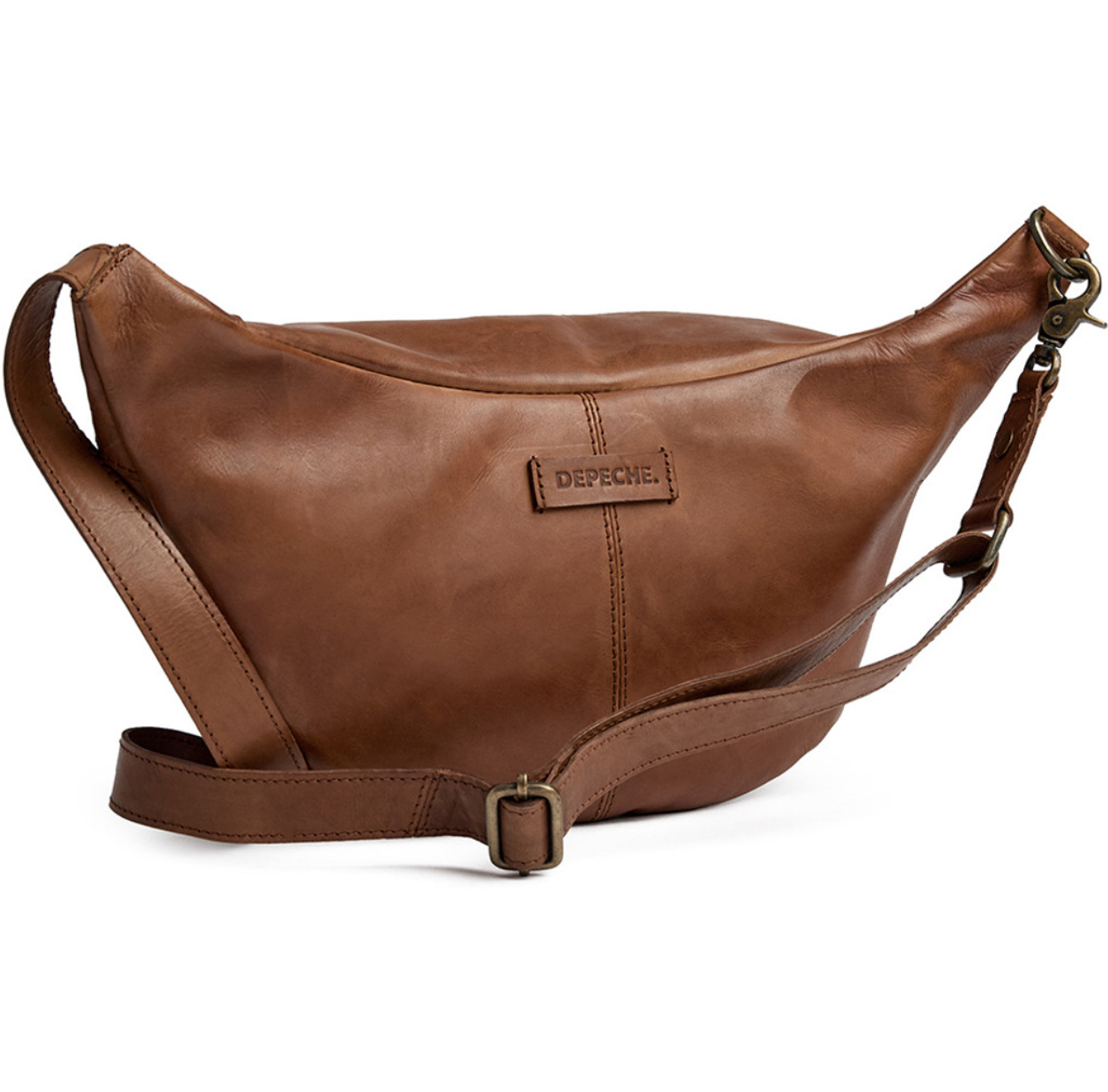 Eksklusiv håndflettet bumbag - Cognac