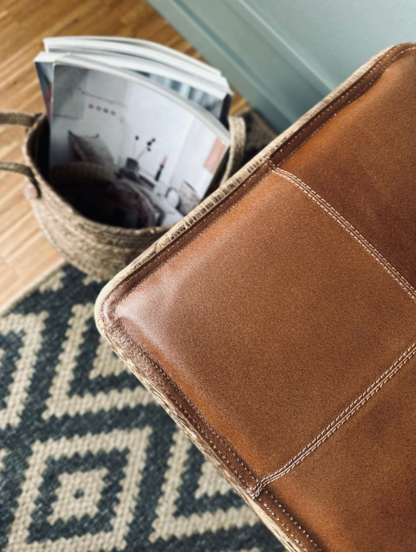 Hynde i læder 120cm - Cognac bøffellæder