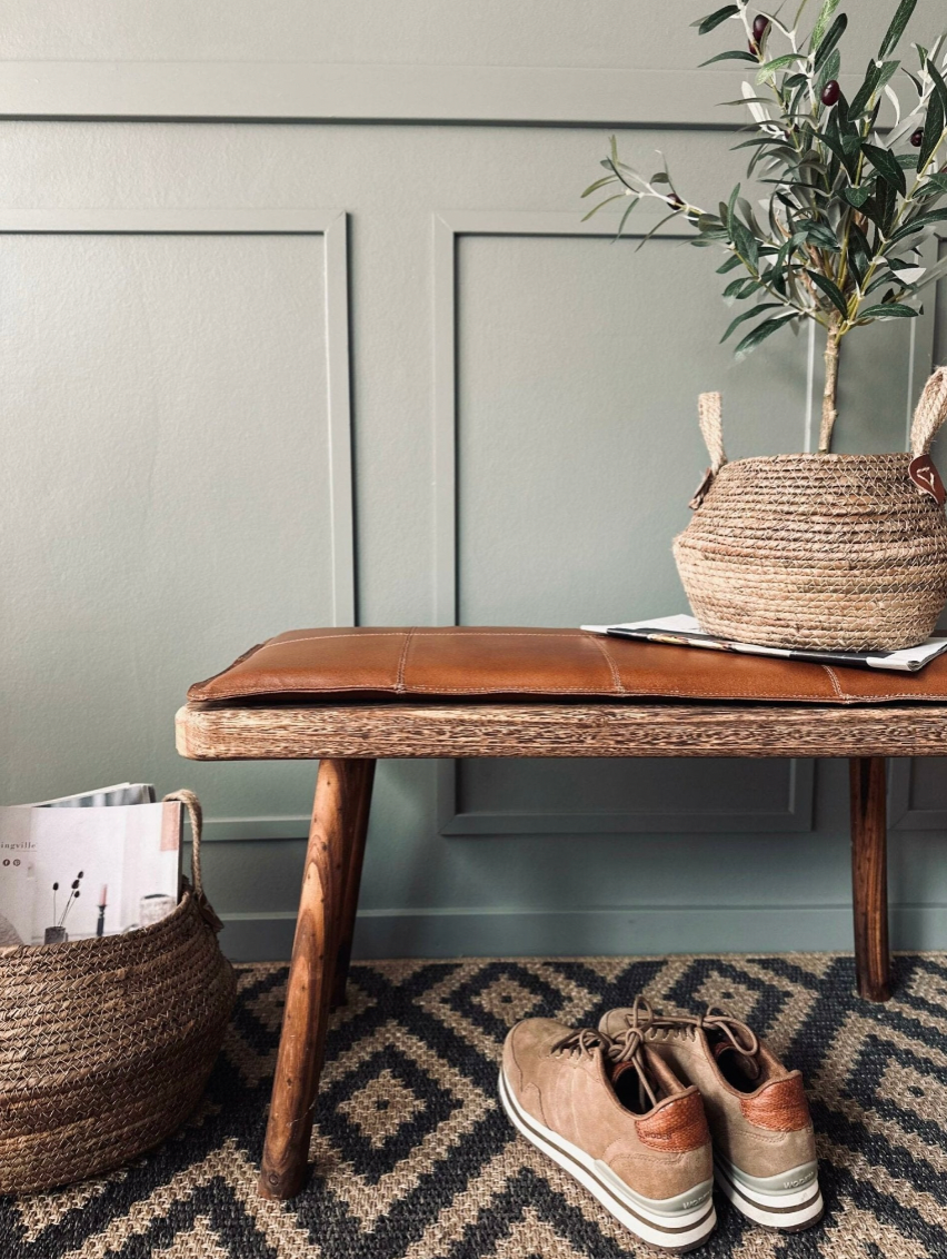 Hynde i læder 120cm - Cognac bøffellæder