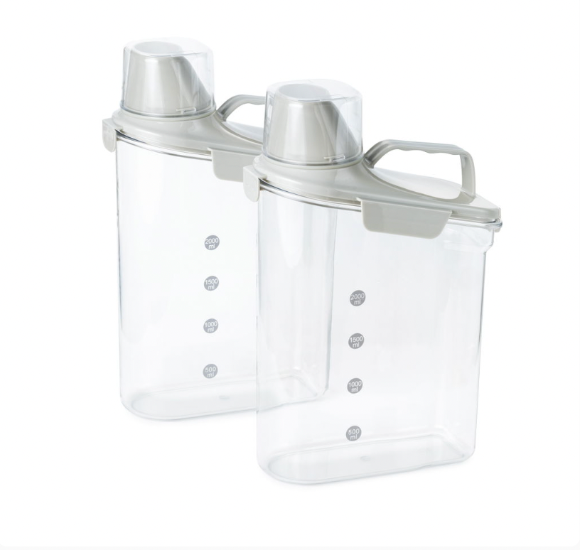 Beholder med målebæger - 2 pak