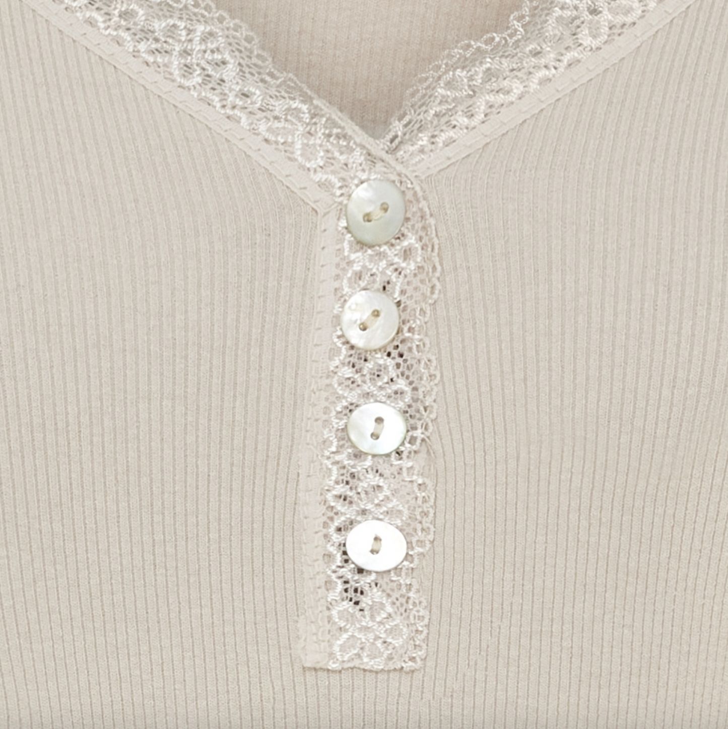 Bluse Masha m. Knapper - Beige