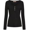 Bluse Masha m. Knapper - Black