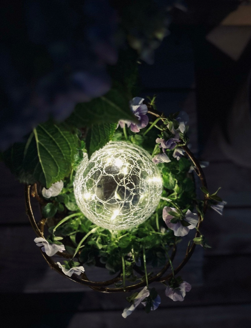 Solcelle glaskugle - Large XL 25cm