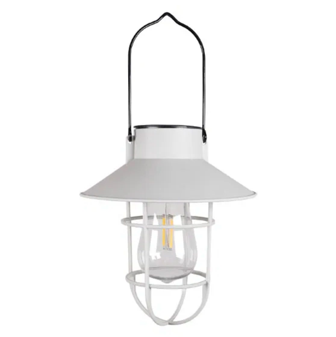Solar lampe med ophæng - Hvid