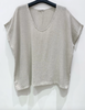 T-shirt Cozy hørmix - Beige