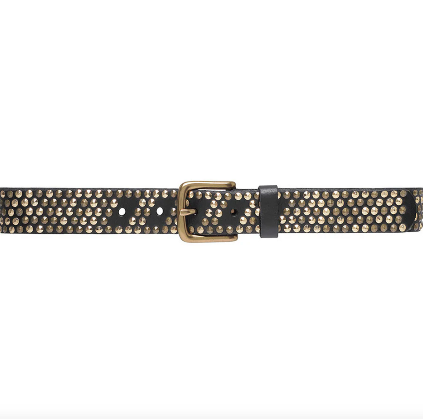 Jeans bælte med nitter - Black / gold