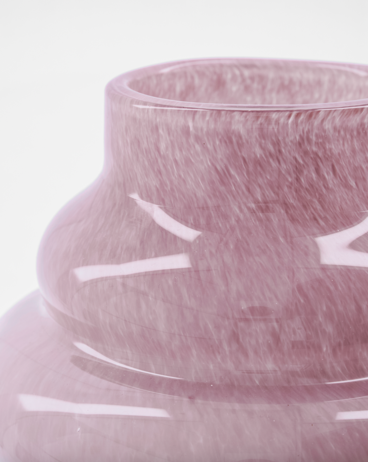 Vase Rosa mundblæst