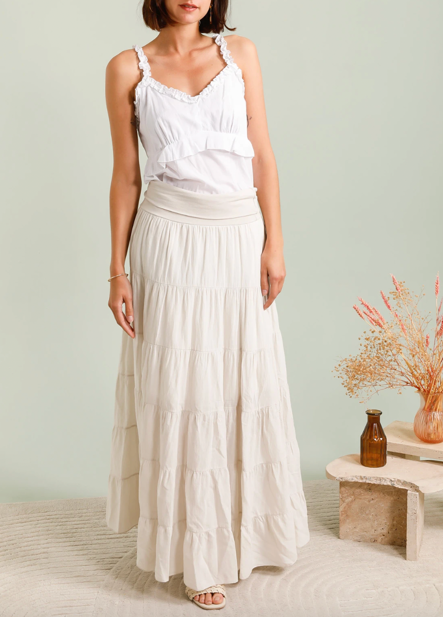 Nederdel Boheme cotton – S/M Beige