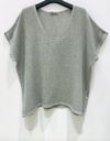 T-shirt Cozy hørmix - Kaki