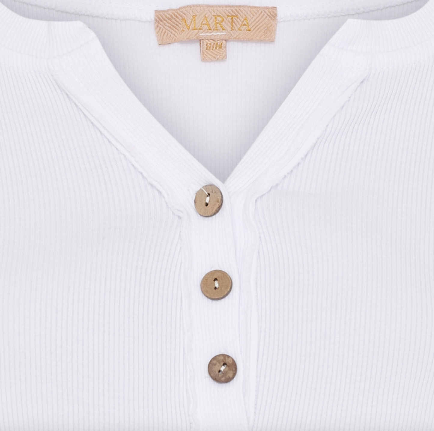 Bluse med knapper - Hvid