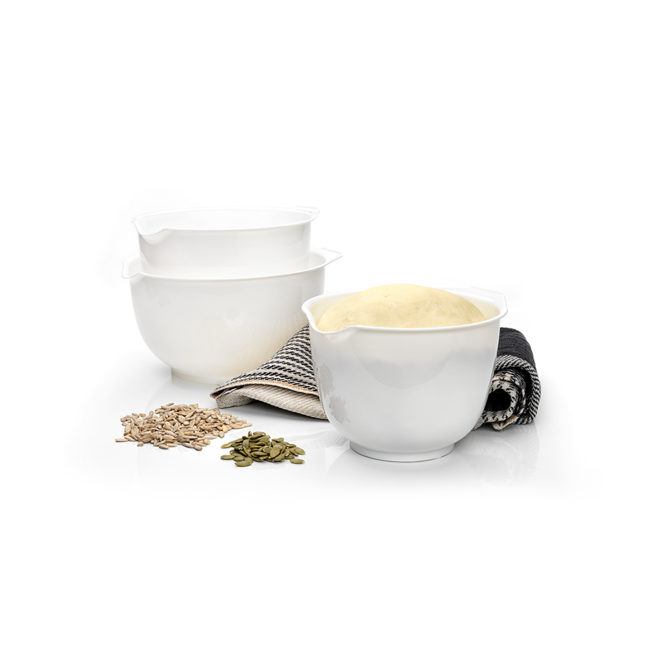 Røreskåle Hvid - Sæt af 3 stk.