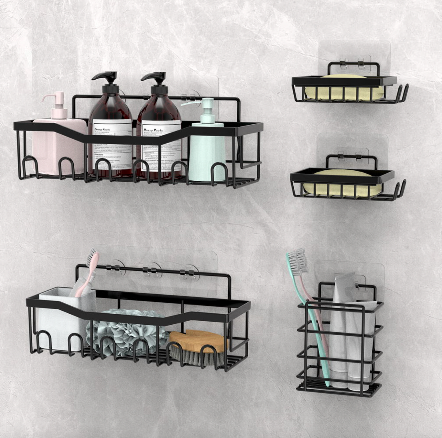 Badeophæng sæt m. 5 dele