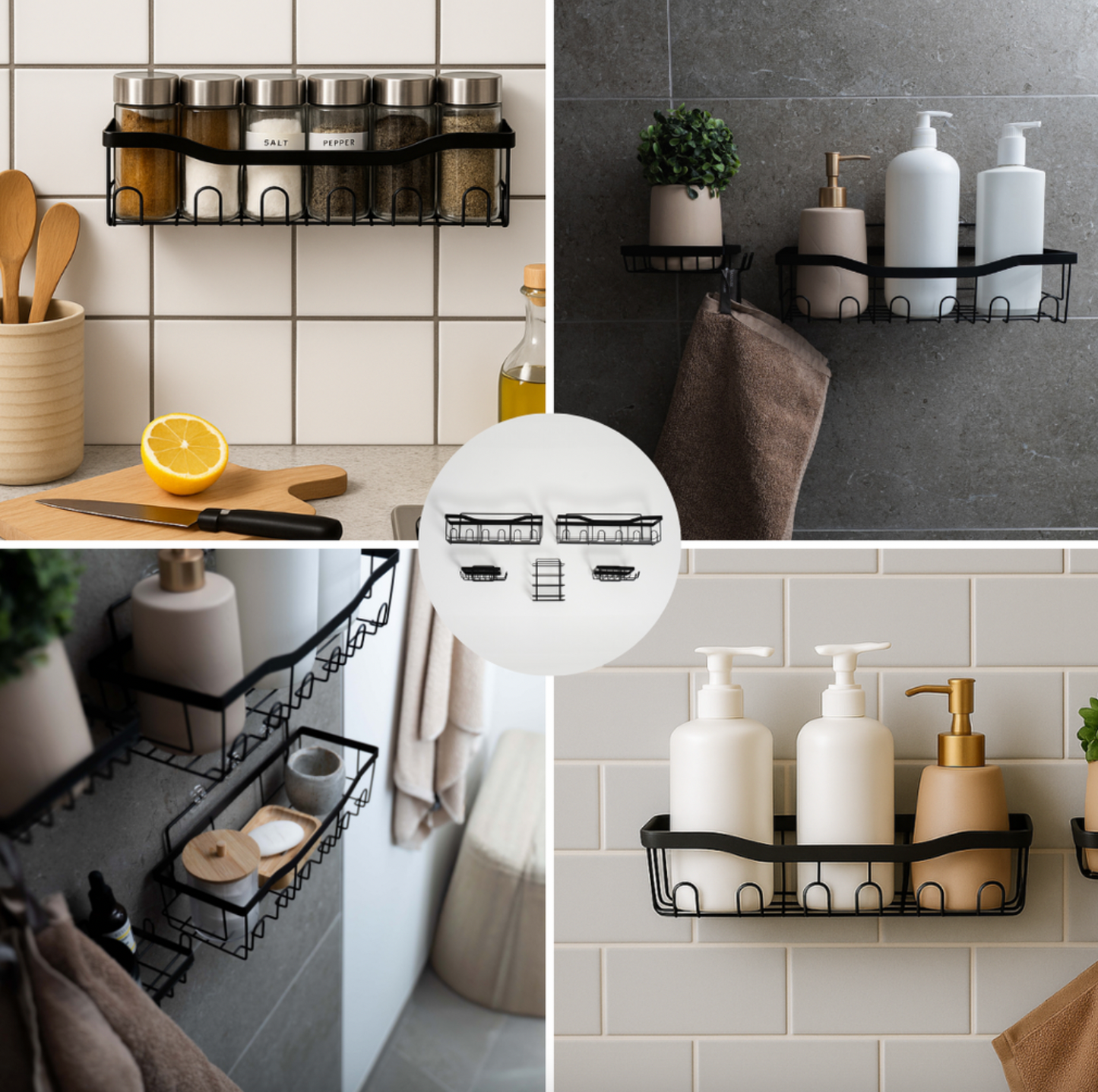 Badeophæng sæt m. 5 dele