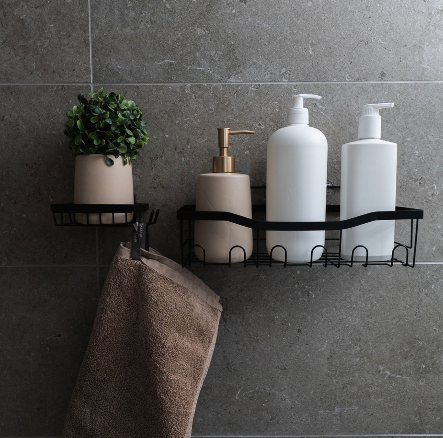 Badeophæng sæt m. 5 dele