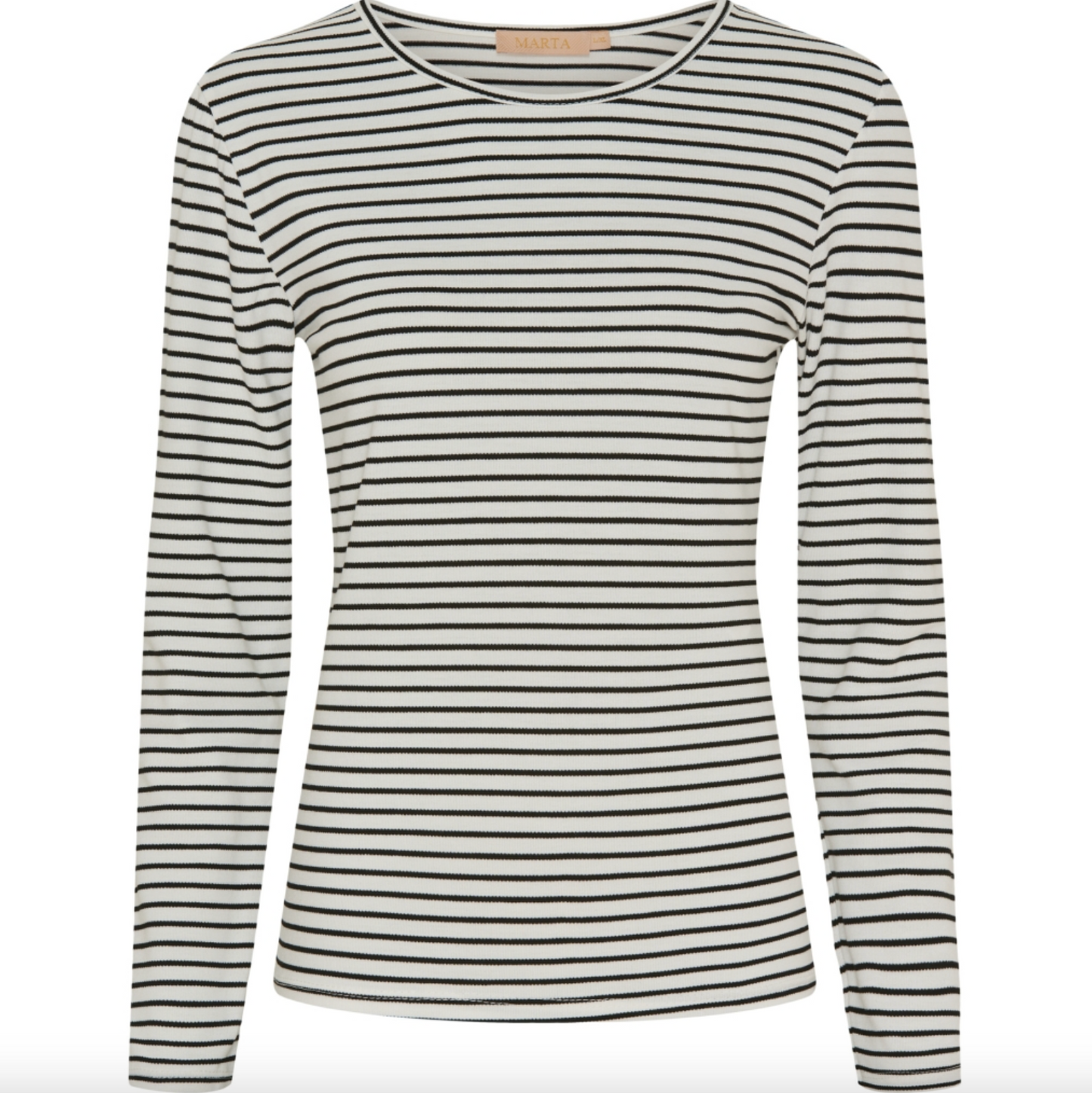 Bluse Nancy strib - Sort / hvid