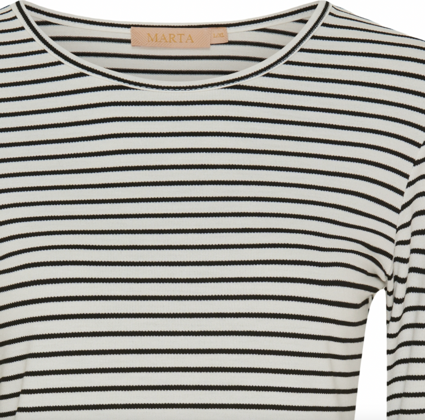 Bluse Nancy strib - Sort / hvid