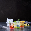 Isspand med 4 glas