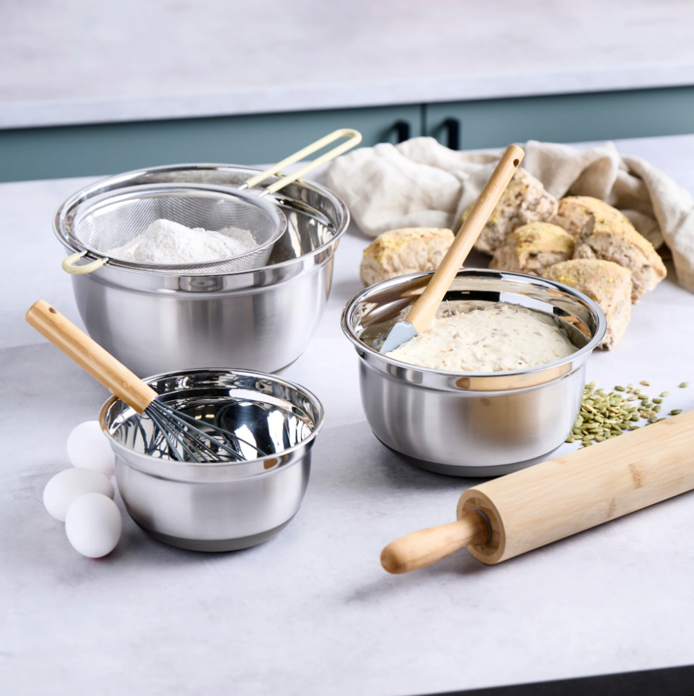 Skåle Rustfrit Stål - 3 stk.