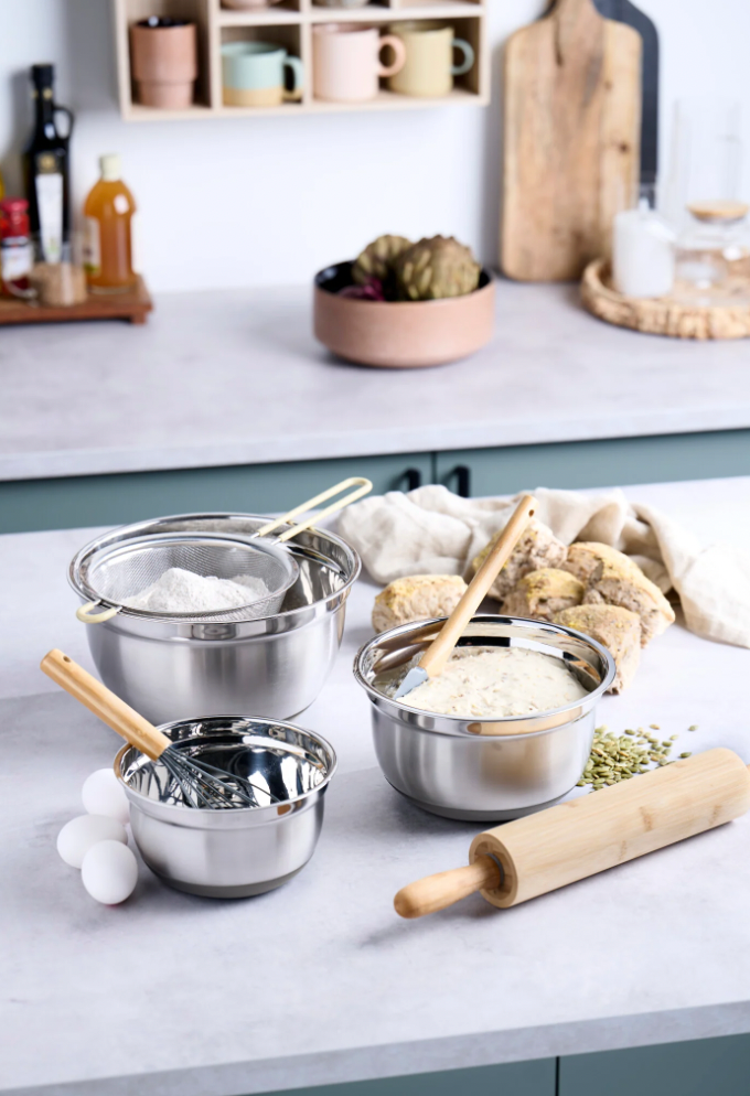 Skåle Rustfrit Stål - 3 stk.