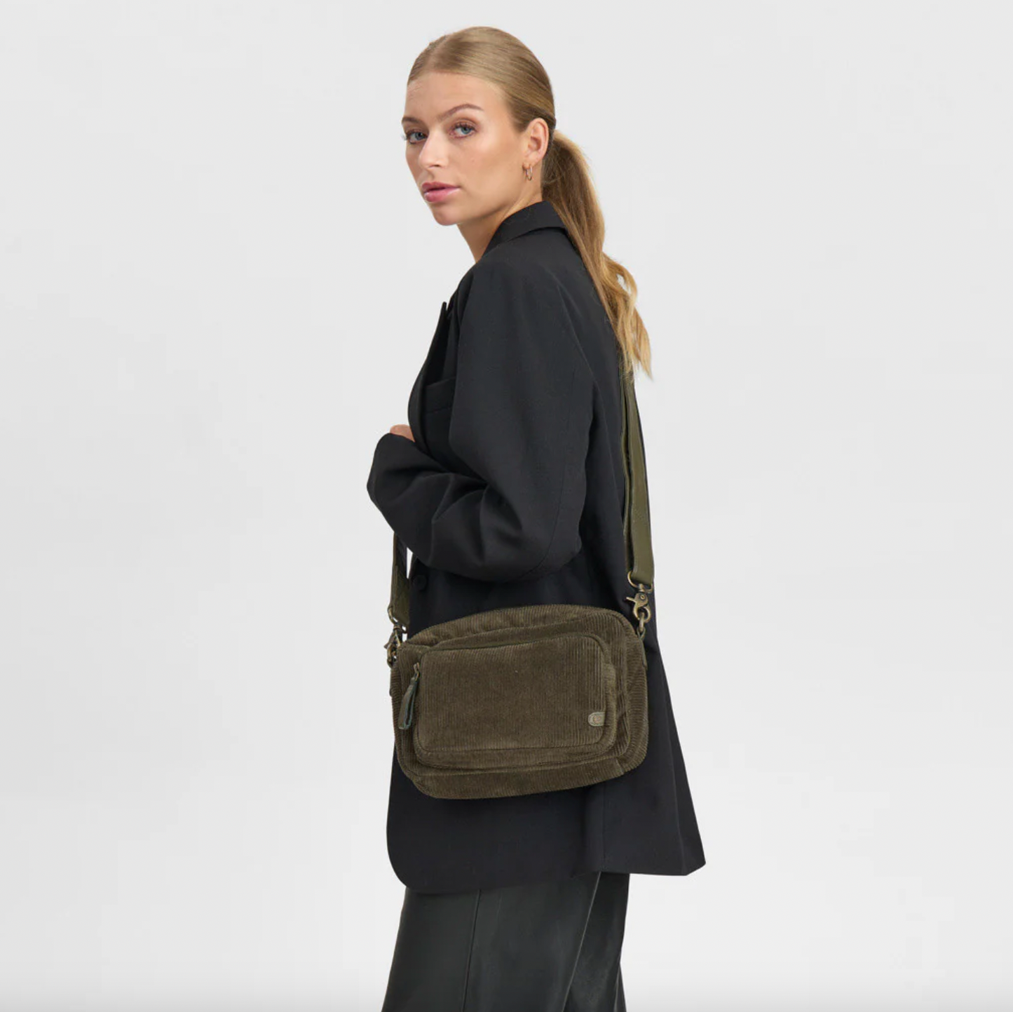 Crossbody Army fløjl