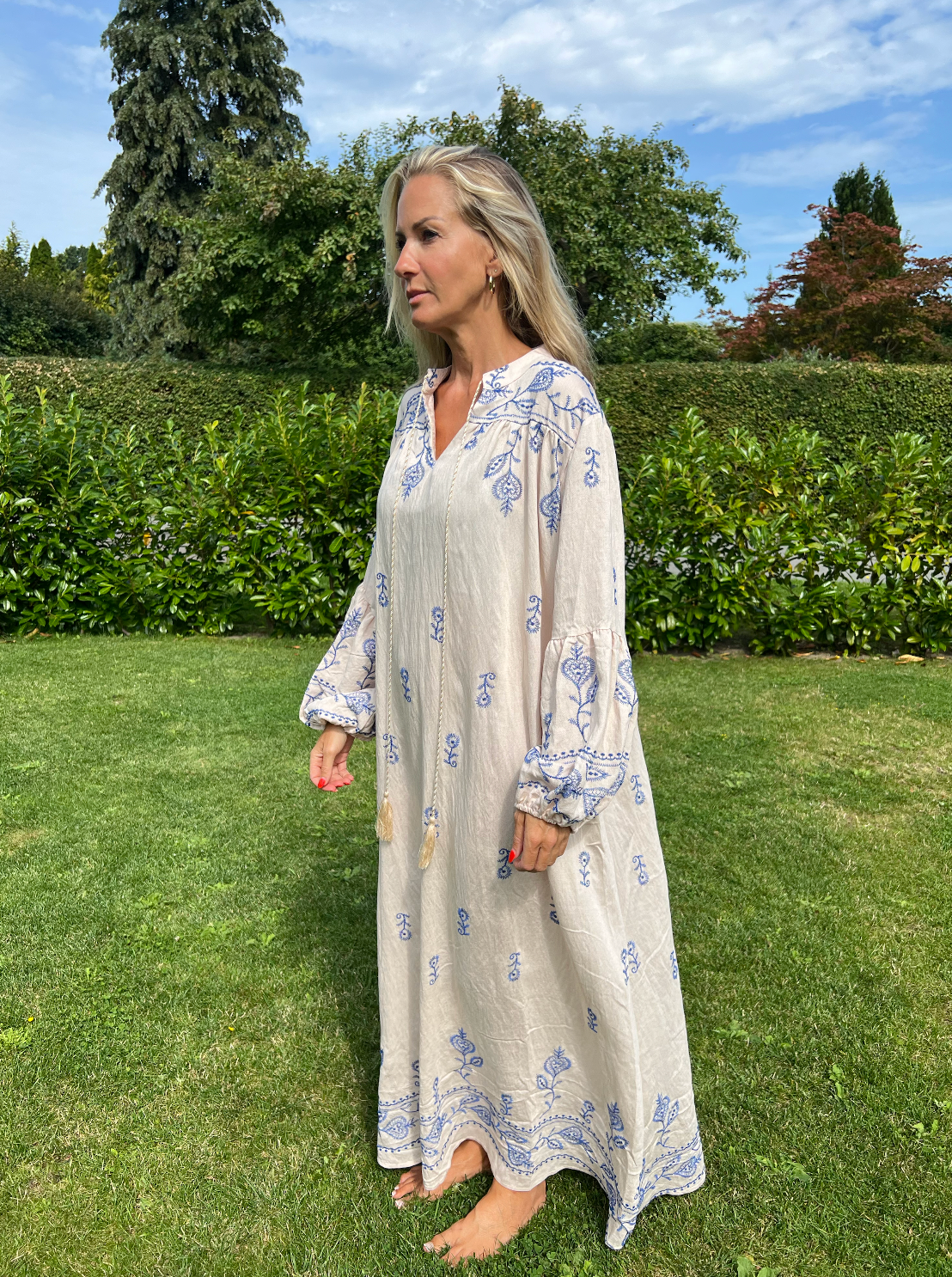 Kjole Boheme - Beige / blue