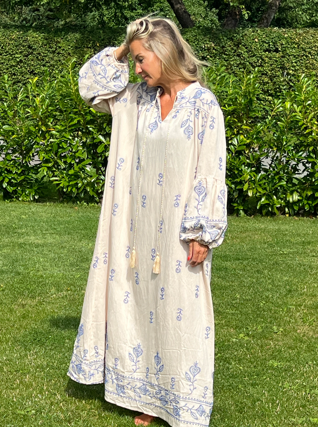 Kjole Boheme - Beige / blue