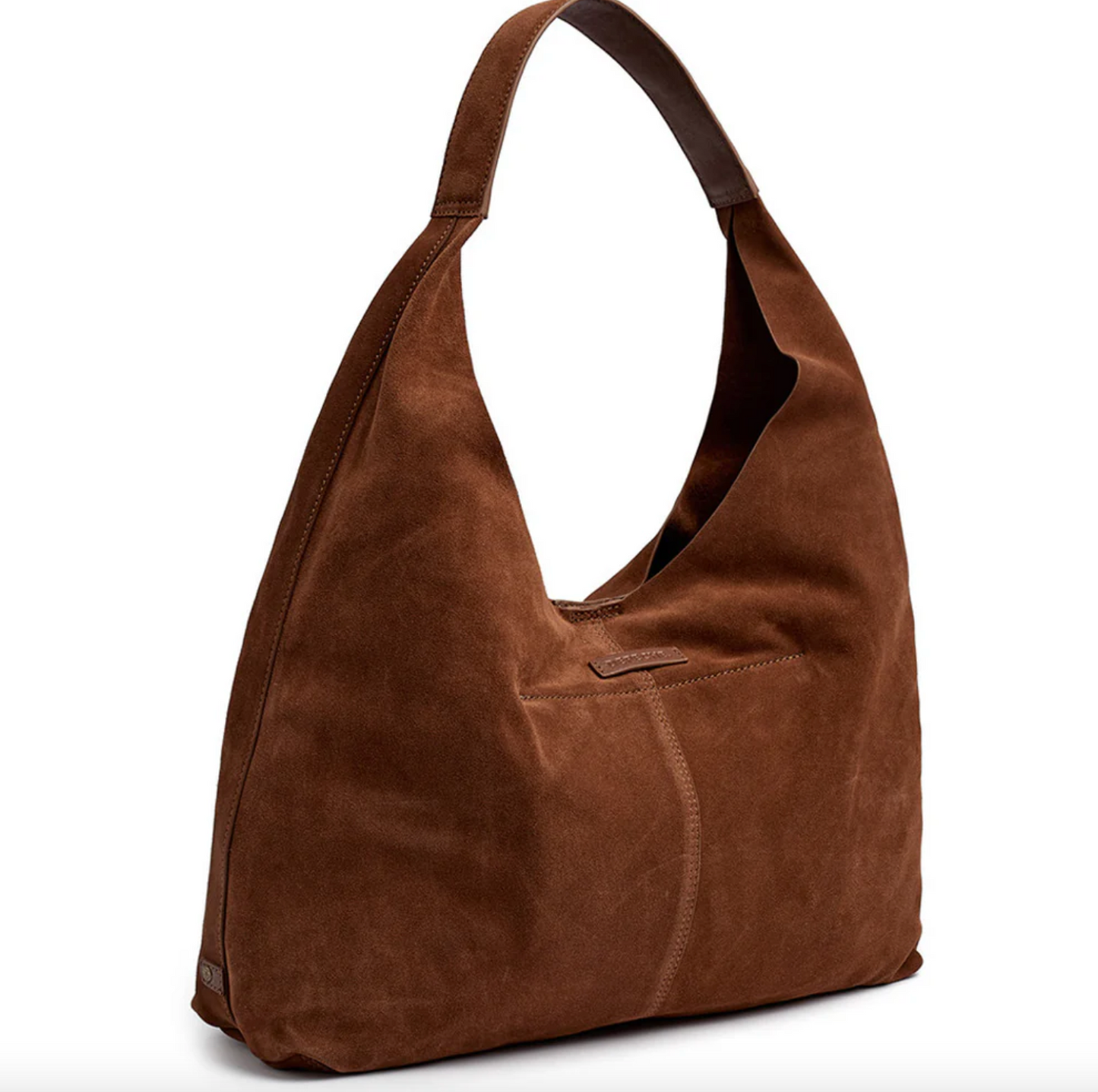 Shopper i blødt ruskind - Cognac