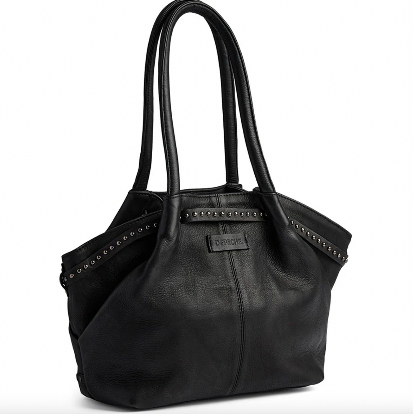 Skuldertaske med nitter - Black