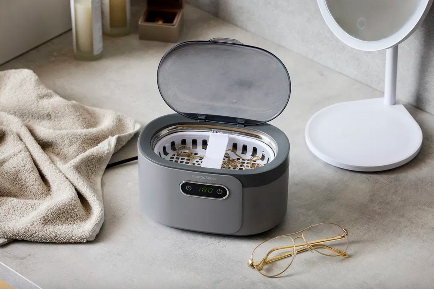 Ultralydsrenser til smykker og briller