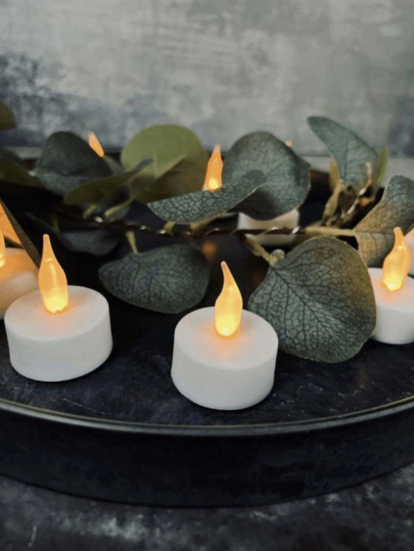 Fyrfadslys med led - 24 stk. med timerfunktion