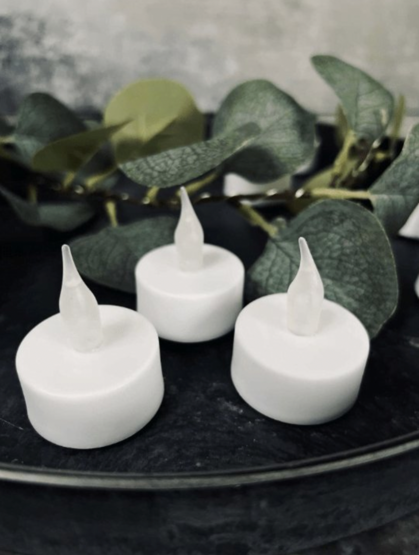 Fyrfadslys med led - 24 stk. med timerfunktion