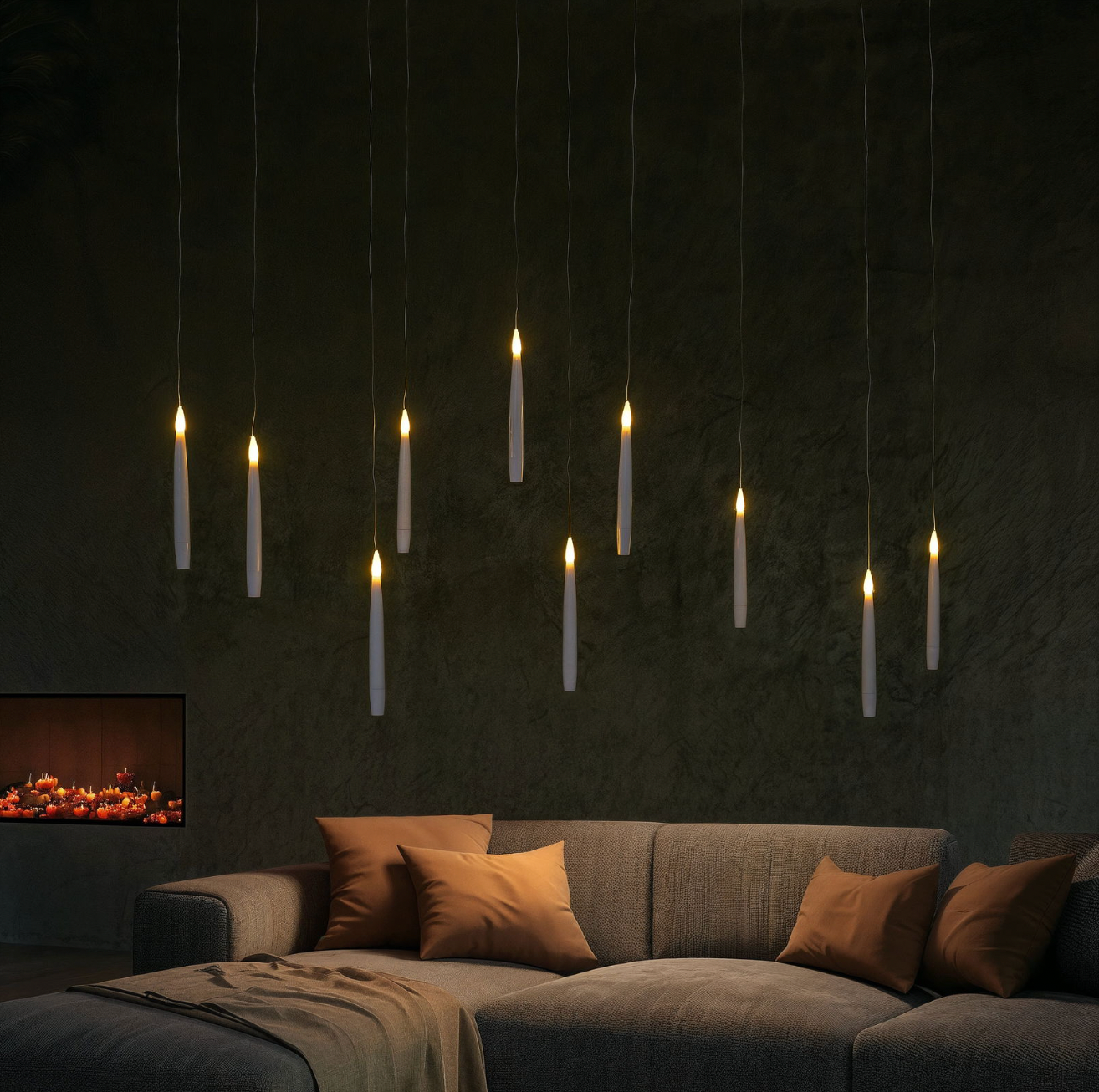 Svævende LED lys - 10 pak