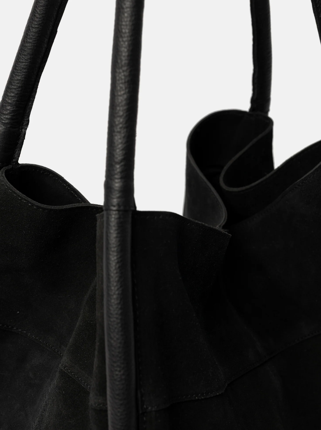 Shopper i sort ruskind