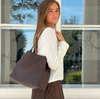 Shopper i flettet skind - Brown