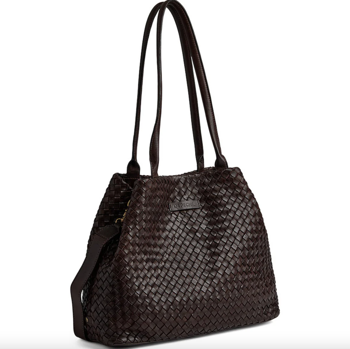Shopper i flettet skind - Brown