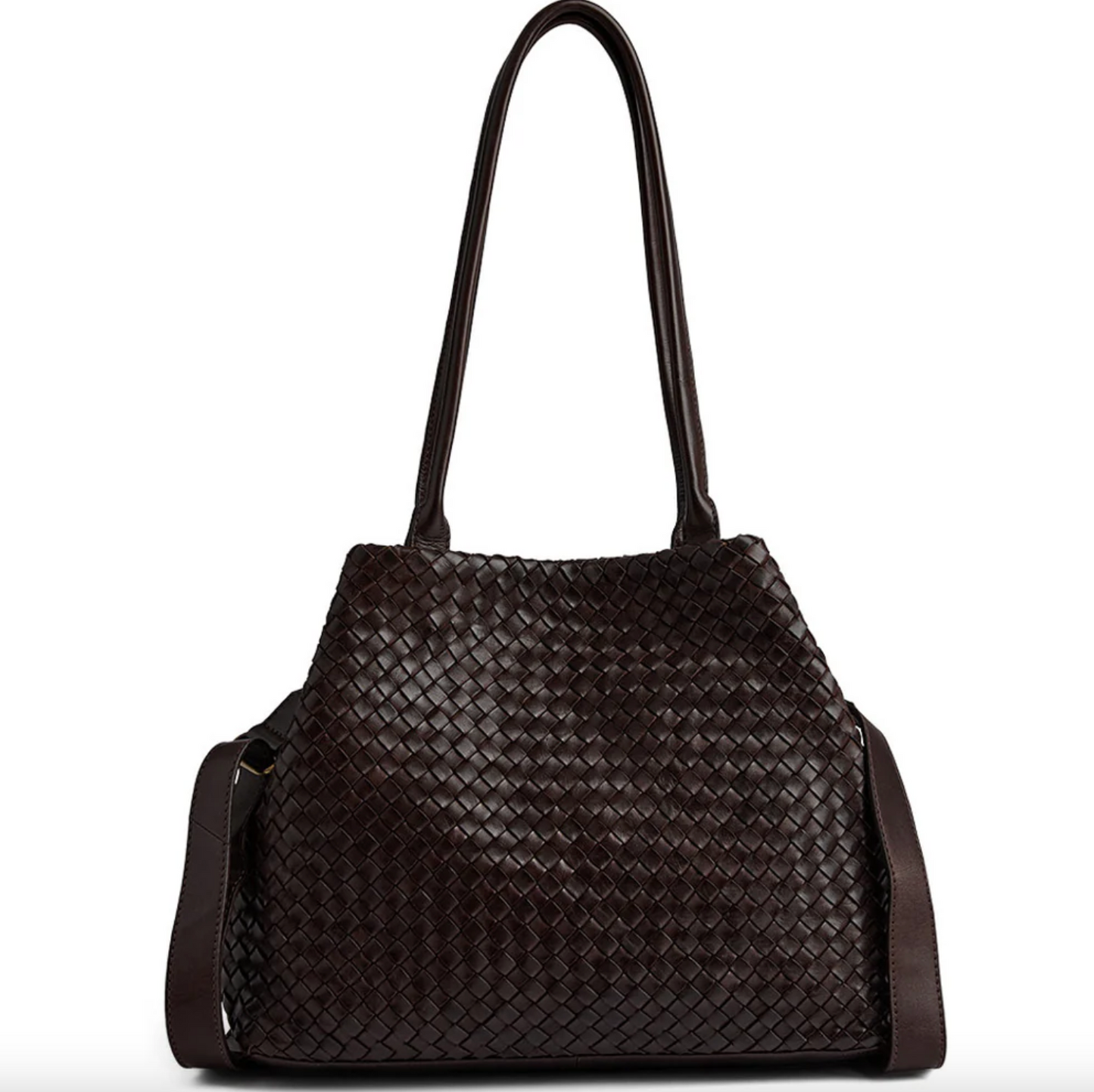 Shopper i flettet skind - Brown