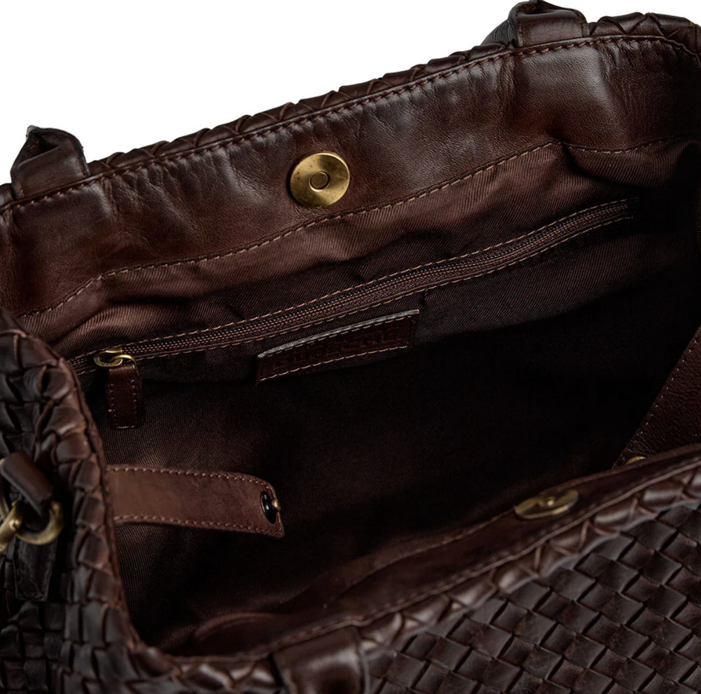 Shopper i flettet skind - Brown