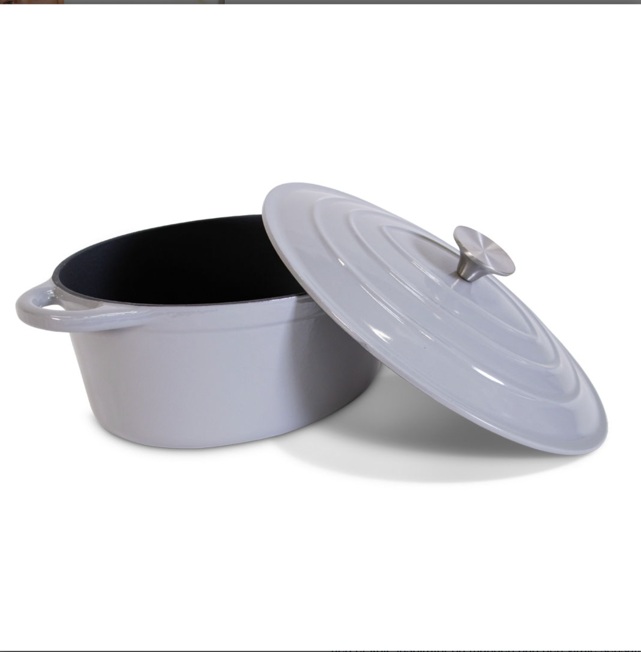 Emaljeret støbejern oval gryde 30x22,5cm