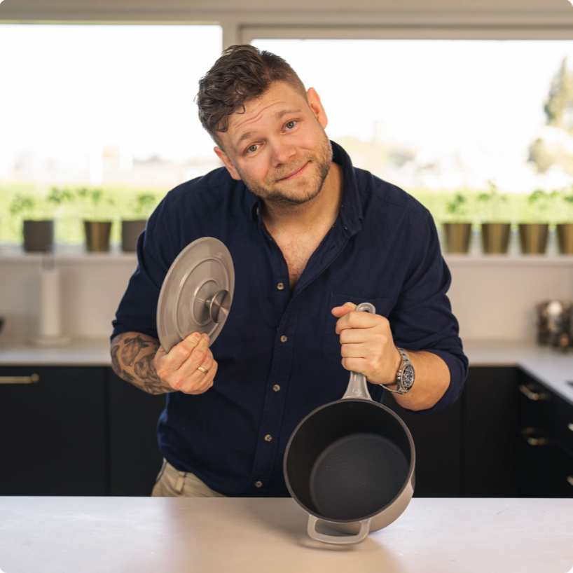 Emaljeret støbejern kasserolle Ø19cm