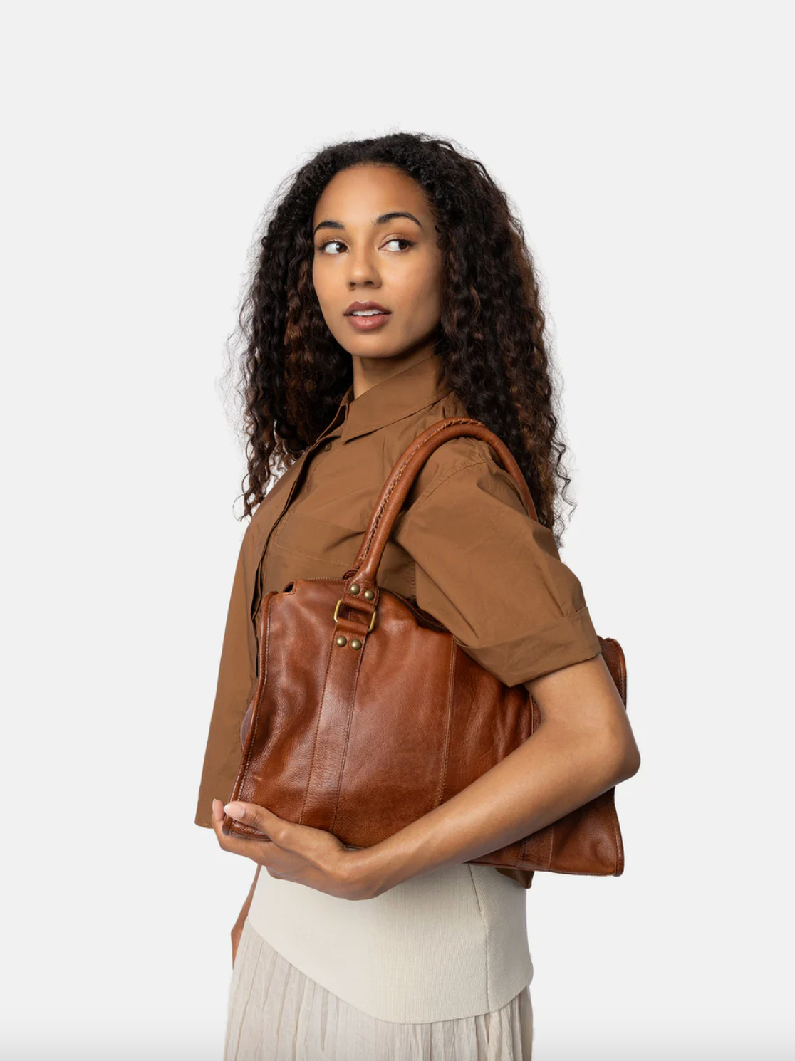 All-around skuldertaske - Miri Big walnut