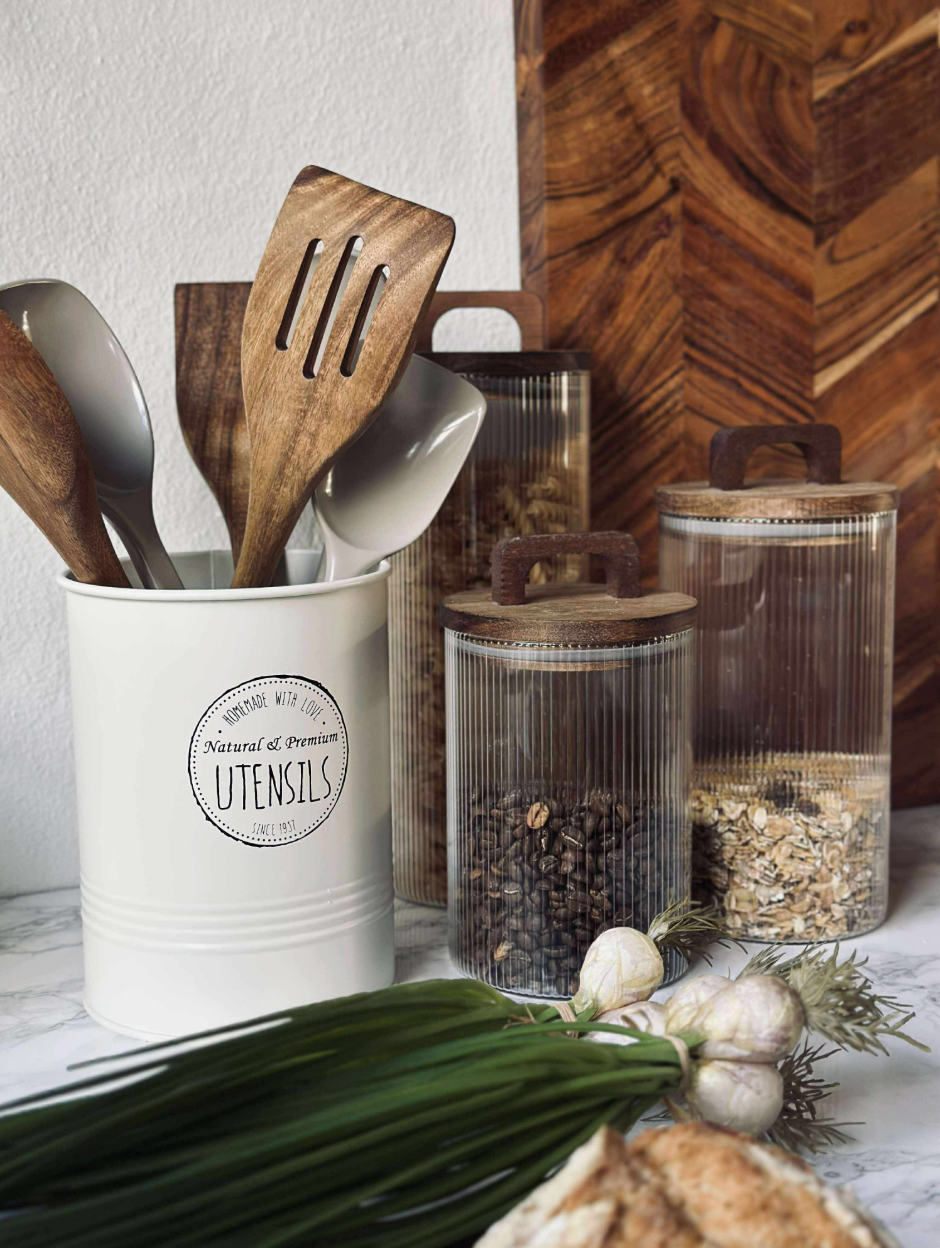 Grydeske sæt med 3 stk. - Akacia