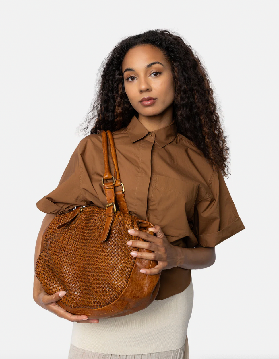 Skuldertaske Minea - Cognac