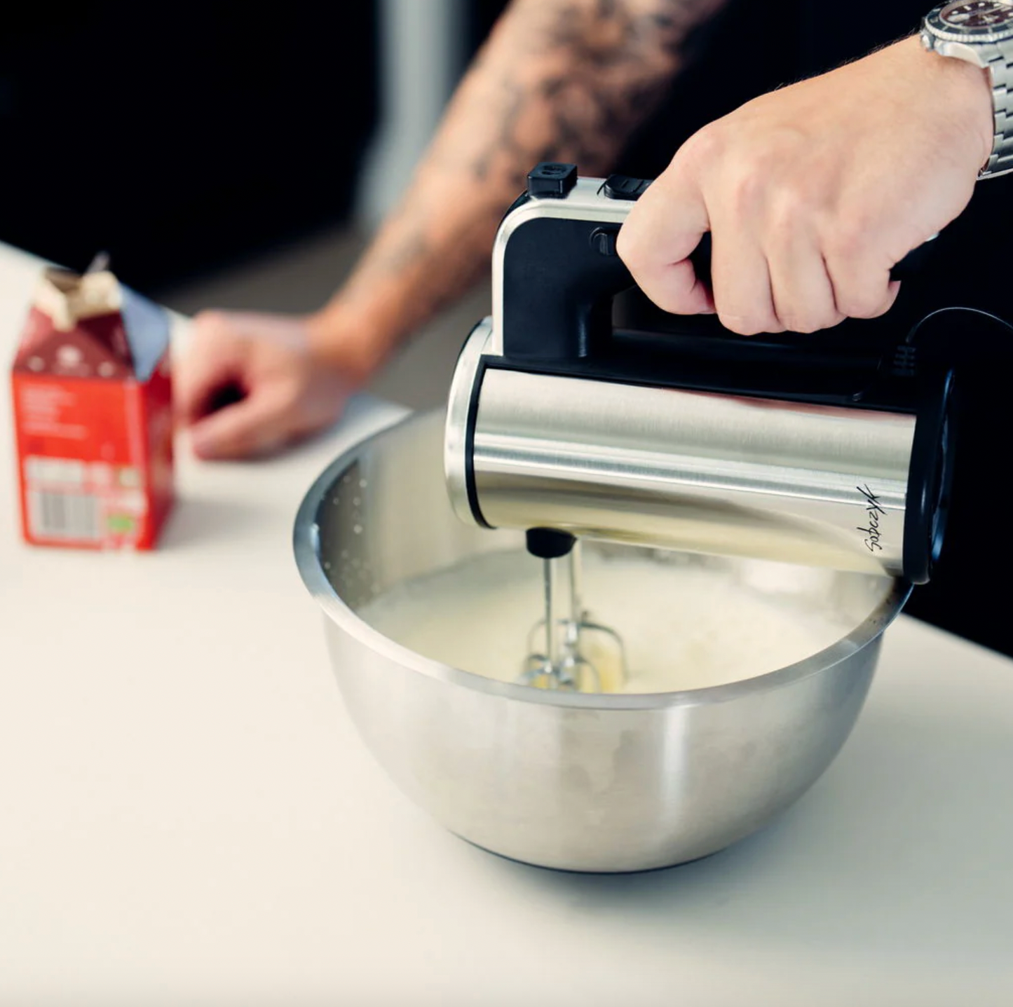 Røreskål med silikonebund og låg , Sæt med 3 stk