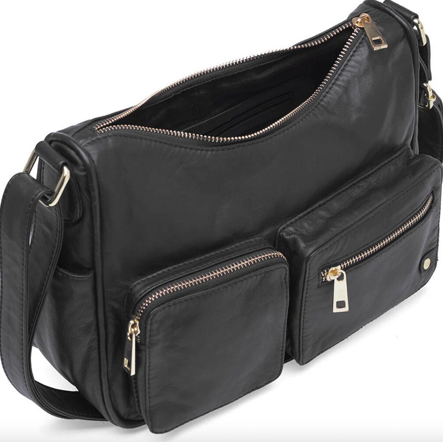 Skuldertaske Sienna - Black gold