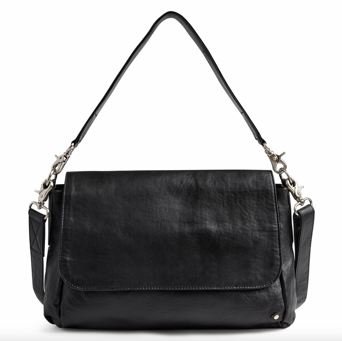 Skuldertaske Mally - Black leather