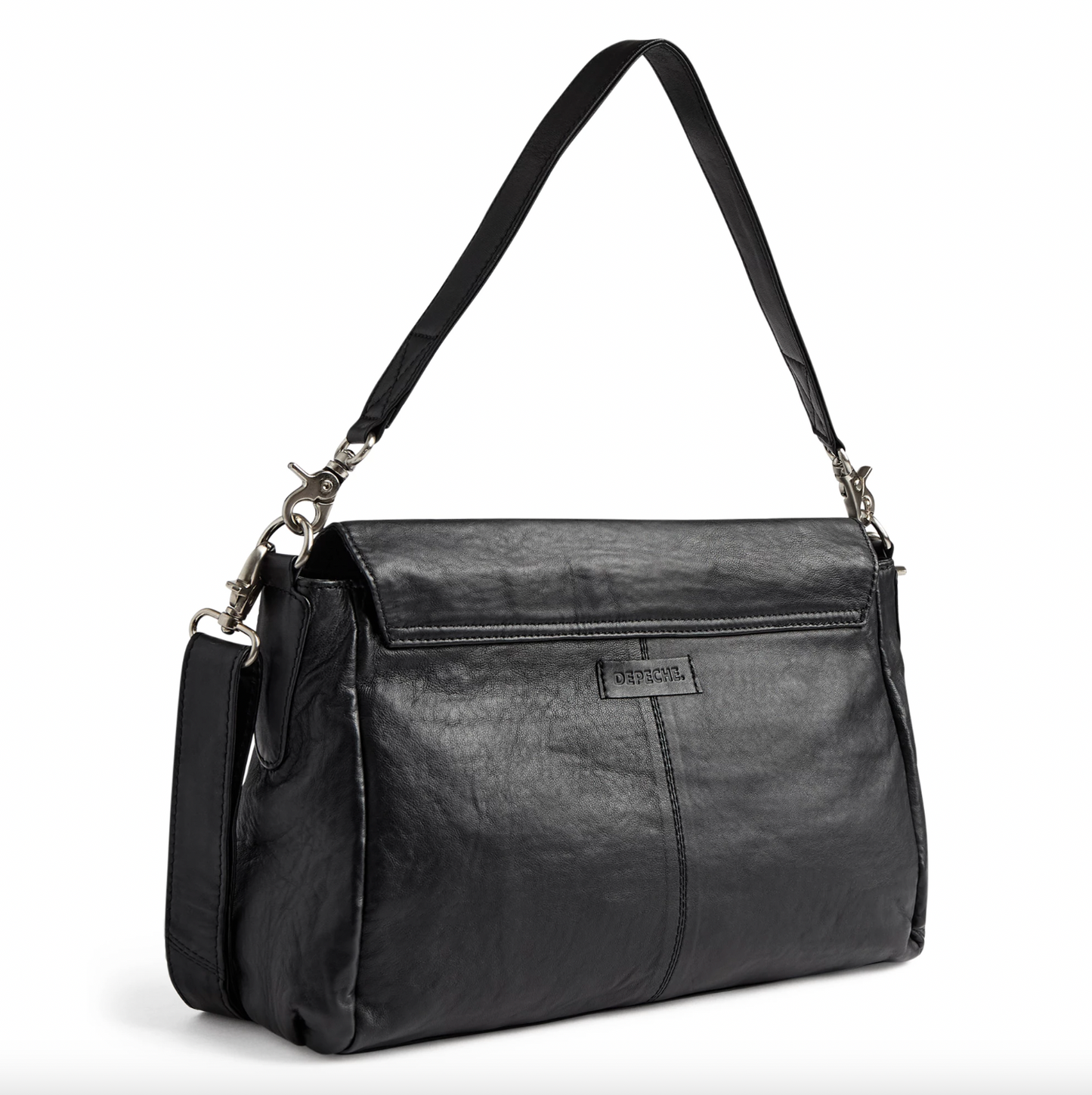 Skuldertaske Mally - Black leather