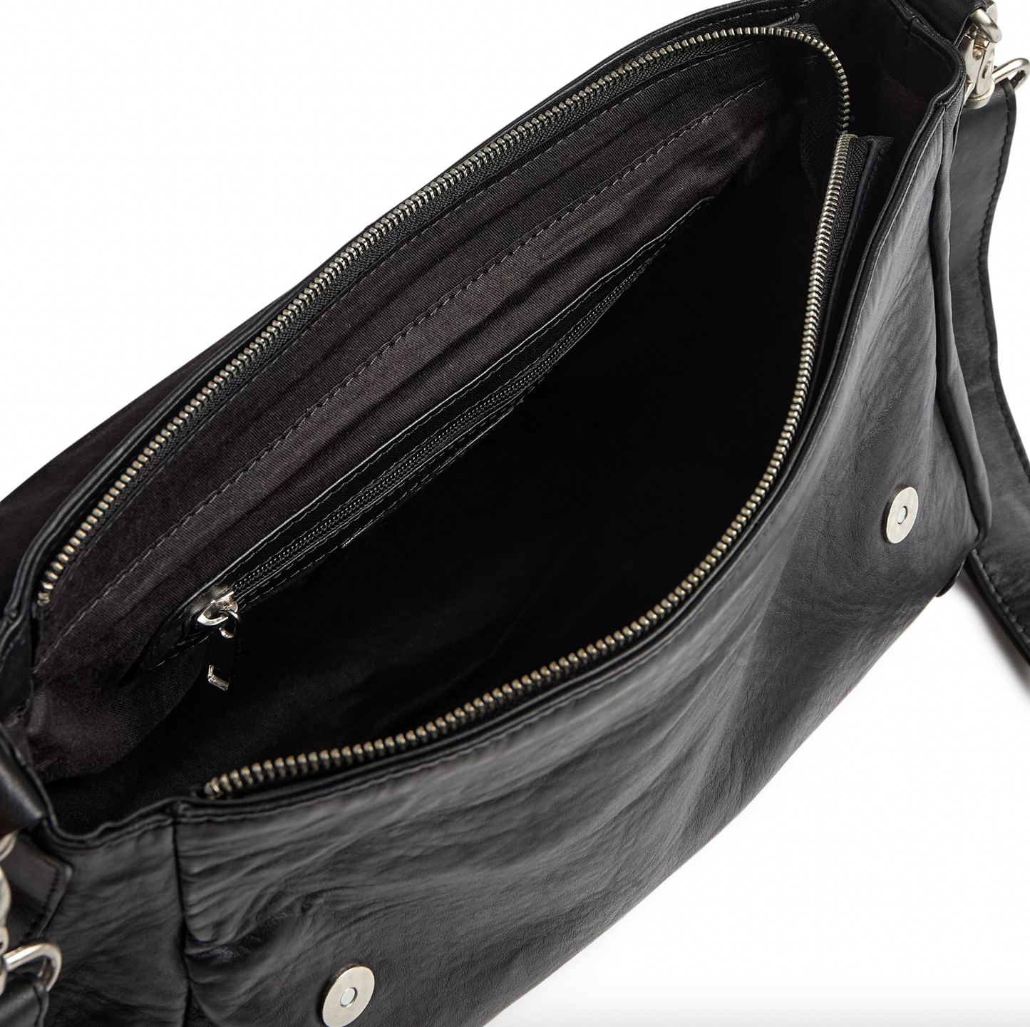 Skuldertaske Mally - Black leather