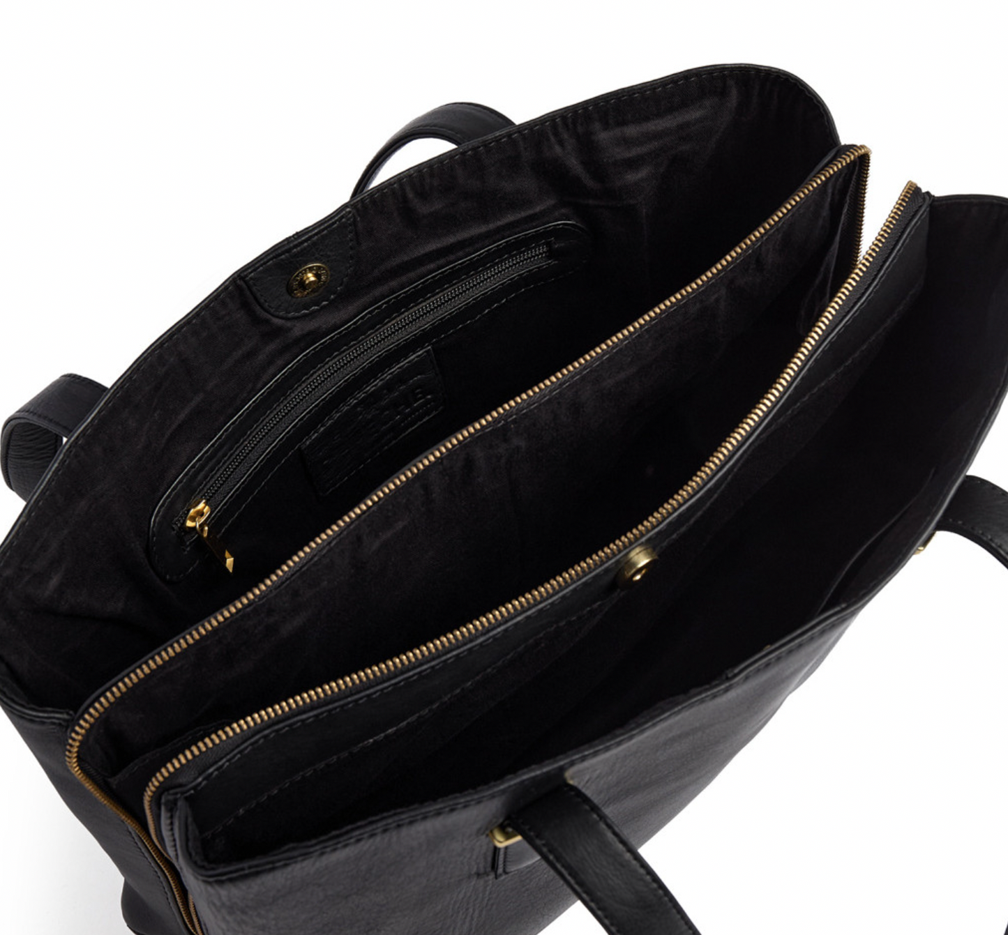 Arbejdstaske / shopper - Black leather