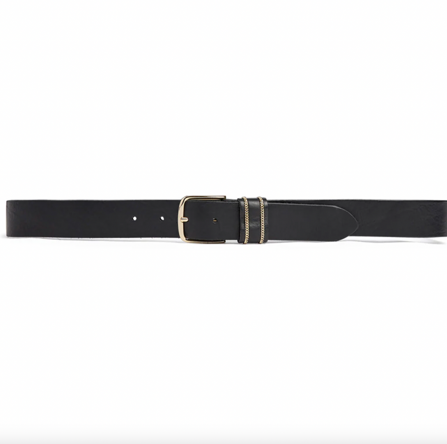 Jeans bælte - Black / gold