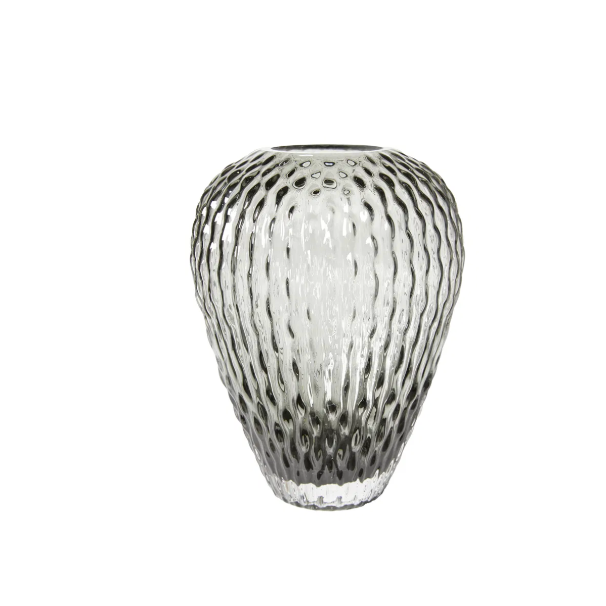 Vase med mønster - Grey